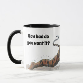 Caneca Cat Warrior Jogando Café de Voleibol de Praia Mug