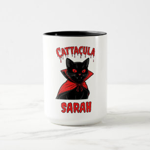 Caneca Catacula Black Vampire Cat Halloween Tri-Blend Shi