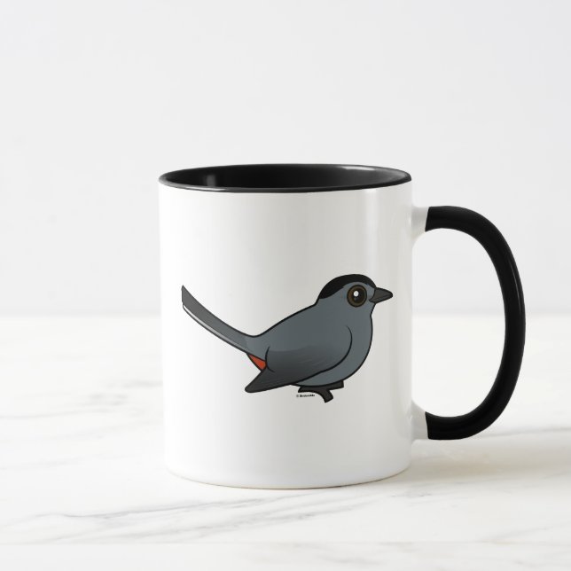 Caneca Catbird cinzento de Birdorable (Direita)