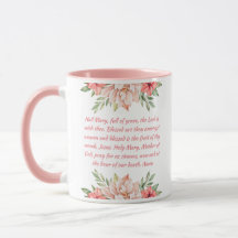 Católica rosa-rosa Ave Mary Prayer Mug