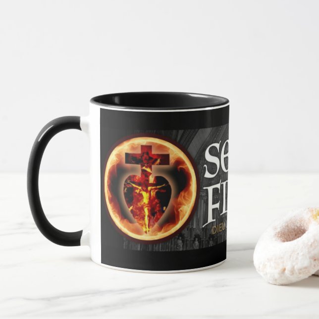 Caneca Católico Senso Religioso Fidelium Crucifix (Com Donut)