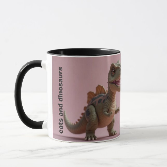Caneca Cats-a-Tonic Cats e Dinossauros Mug (Esquerda)