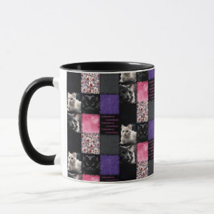 Caneca Cats-a-Tonic Patchwork Cat Mug