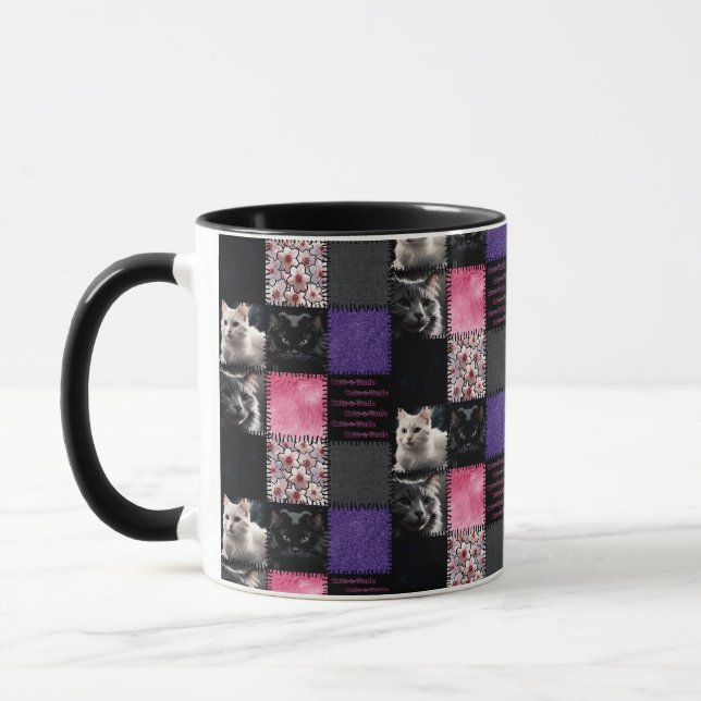 Caneca Cats-a-Tonic Patchwork Cat Mug (Esquerda)