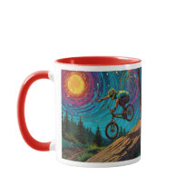 Cavaleiro BMX na Montanha