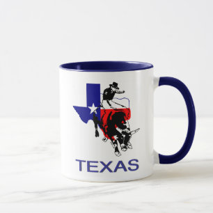 Caneca Cavaleiro de Bull do rodeio do estado do Texas
