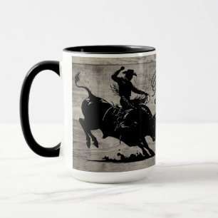 Caneca Cavaleiro de Touro Personalizado Rodeio Rústico