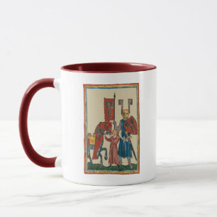 Caneca Cavaleiro e Esquadrão, Arte Medieval do Século 14