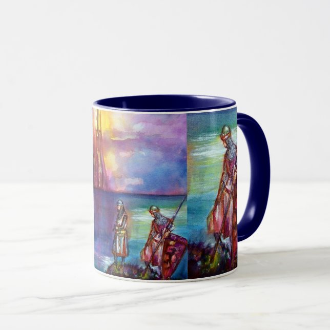 Caneca Cavaleiros medievais PENDRAGON,Lago Sunset,Fantasi (Frente Esquerda)