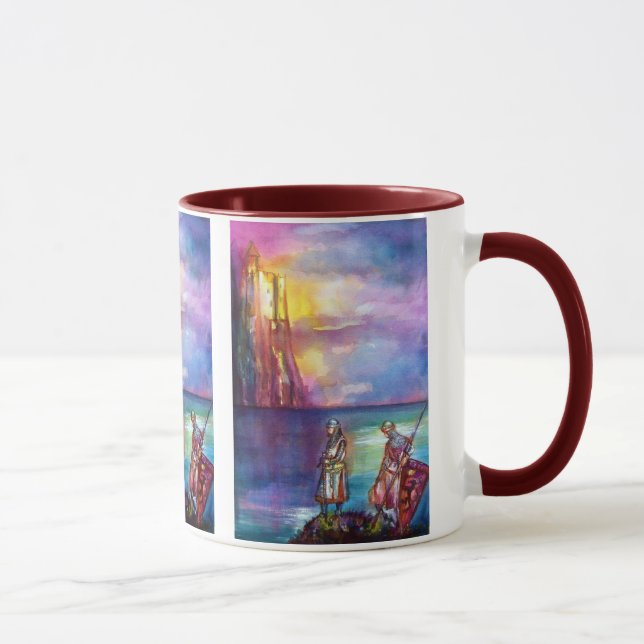 Caneca Cavaleiros medievais PENDRAGON,Lago Sunset,Fantasi (Direita)