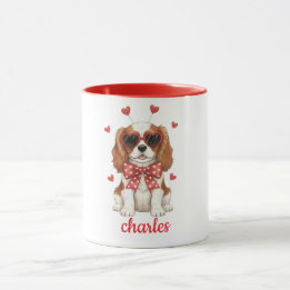 Caneca Cavalier King Charles dog mug Valentines day 2026