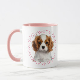 Caneca cavalier rosa pastel personalizada com foto