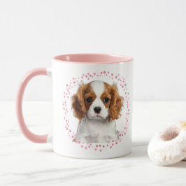 Caneca cavalier rosa pastel personalizada com foto