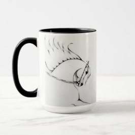 Caneca "Cavalo Árabe" por Adelia Audi
