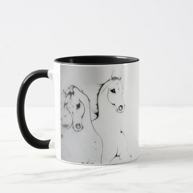 Caneca "Cavalo Árabe" por Adelia Audi (Esquerda)