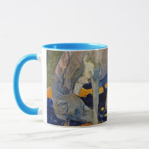 Caneca Cavalo Branco de Paul Gauguin, Vintage Fine Art