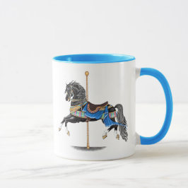 Caneca Cavalo Carrossel Negro