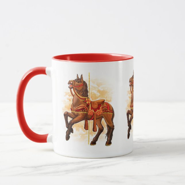 Caneca Cavalo de Carrossel Baio (Esquerda)