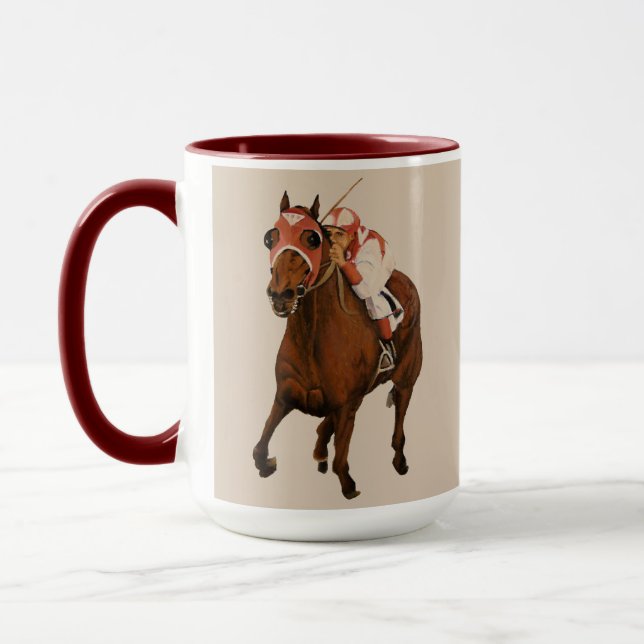 Caneca Cavalo de Corrida Cruzado ganha Corrida Clássica (Esquerda)