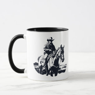 Caneca Cavalo de Cowboy Oeste Selvagem