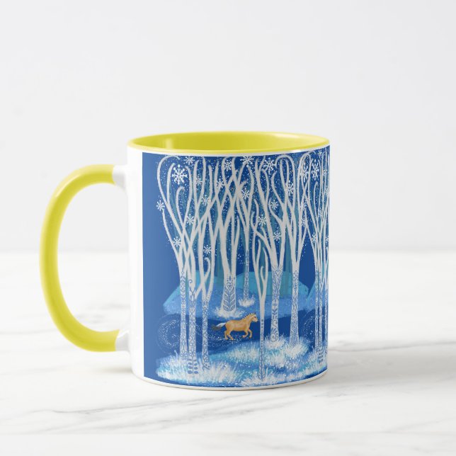 Caneca Cavalo de fiorde de inverno nórdico (Esquerda)