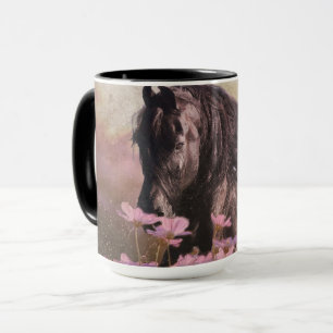 Caneca Cavalo Frísia de Bela Negra - Caneca, Taça, Drin