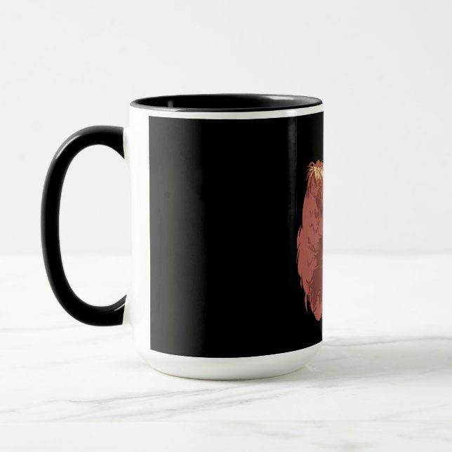Caneca Cavalo Marrom Feliz Relincha Design (Esquerda)