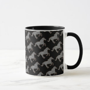 Caneca cavalo negro