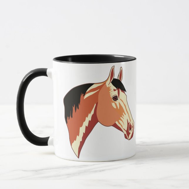 Caneca Cavalo Quarto de Pele Escória (Esquerda)