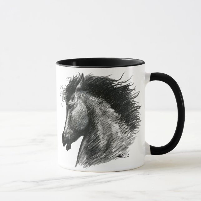 Caneca Cavalo Selvagem Ardente (Direita)