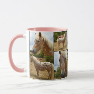 Caneca Cavalos Appaloosa, Mug De Café Rosa De Colagem Fo