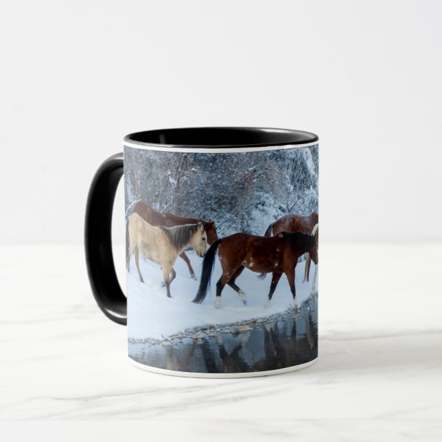 Caneca Cavalos Atravessando o Riacho (Frente Esquerda)