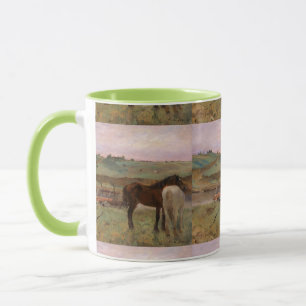 Caneca Cavalos de Vintage Edgar Degas num Prado