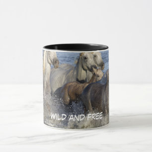 Caneca Cavalos galopando na água
