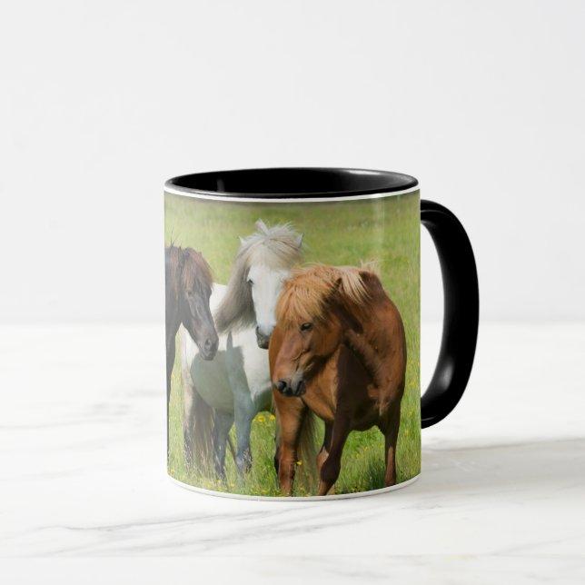Caneca Cavalos na Fazenda, Sul da Islândia (Frente Esquerda)