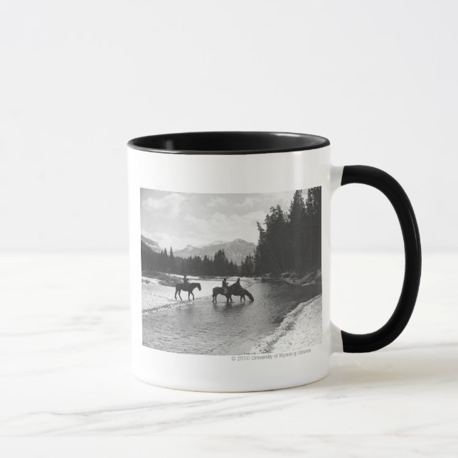Caneca Cavalos que bebem de e que cruzam um rio (Direita)