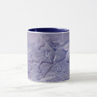Caneca - Cavalos Selvagens em Azul