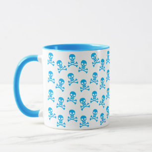 Caneca Caveira Azul E Crossbones