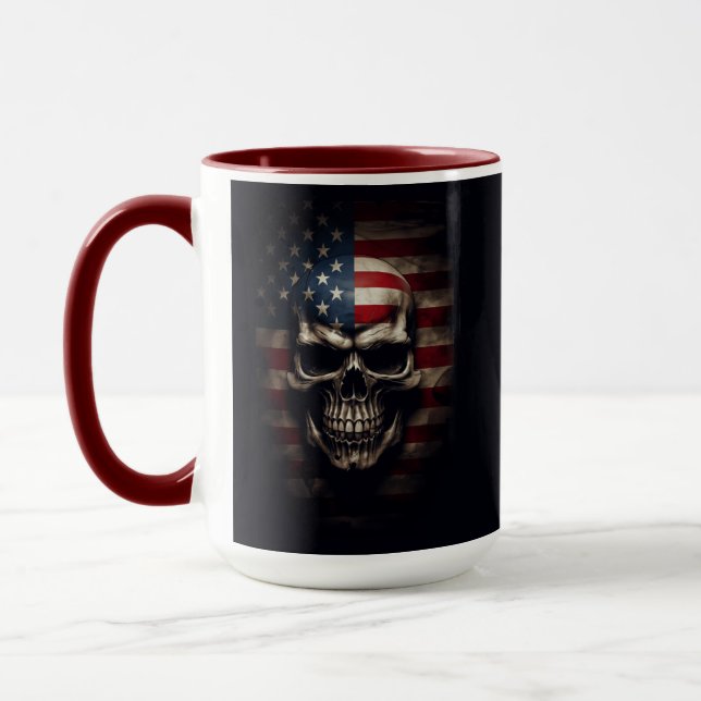 Caneca Caveira da Bandeira Americana  (Esquerda)