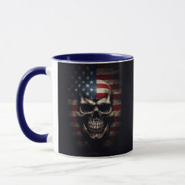 Caneca Caveira da Bandeira Americana