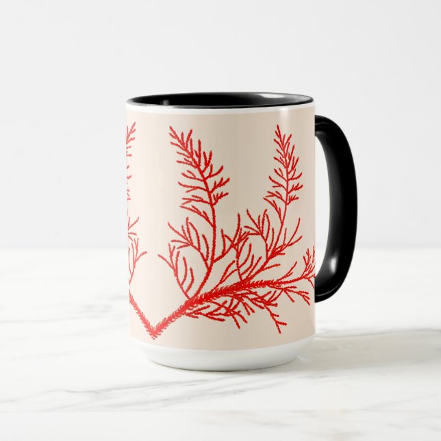 Caneca Cedar Folhas em Combo Mug (15 oz.) (Frente Esquerda)
