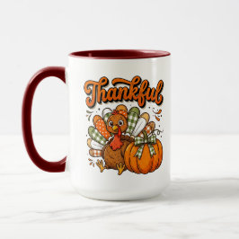 Caneca Celebração Aconchegante da Colheita de Peru de Out