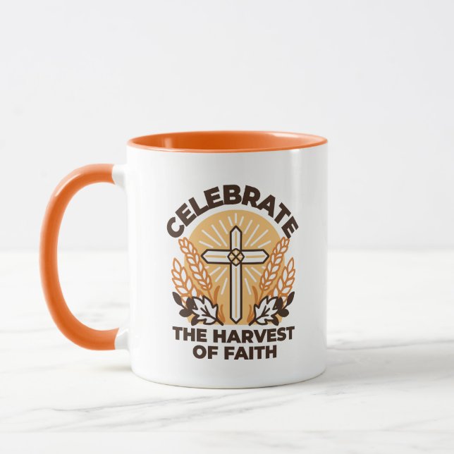 Caneca Celebração da Faith Harvest - Arte Inspiradora (Esquerda)