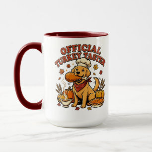 Caneca Celebração da Festa de Natal do Retriever Dourado