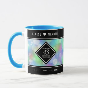 Caneca Celebração do Aniversário de Casamento Opal Elegan