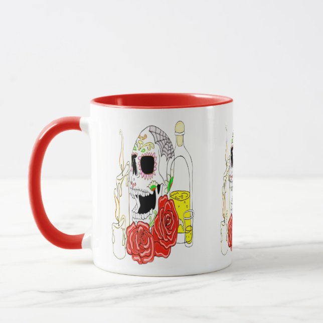 Caneca Celebração Do Crânio Do Açúcar Morto (Esquerda)
