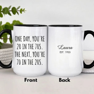 Caneca Celebração Engraçada de 70 Anos de Idade