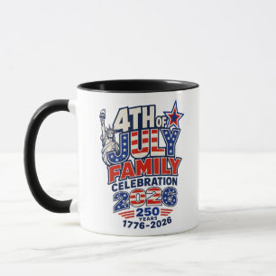 Caneca Celebração Familiar de 4 de Julho 2026 250 Anos 17