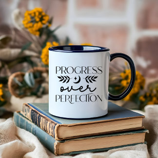 Caneca Celebração minimalista de Boho Moon Black e White