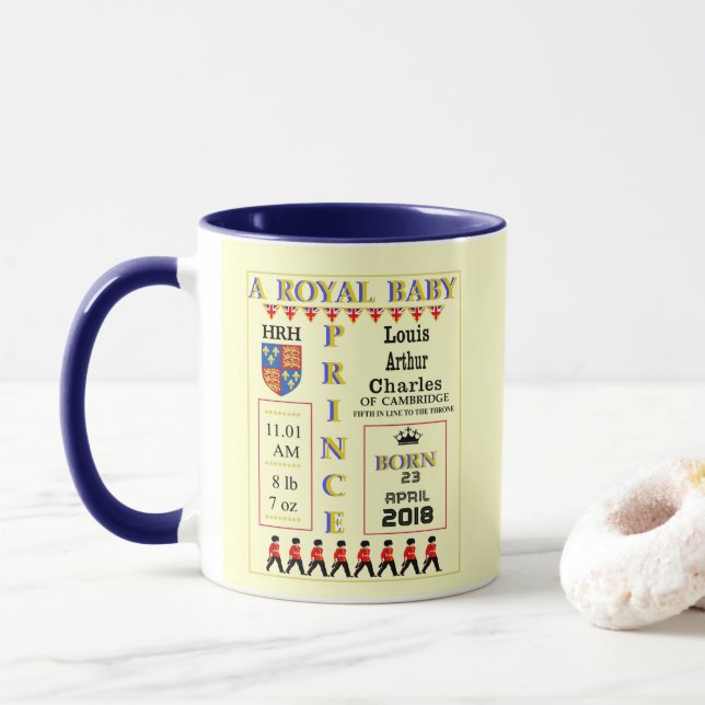Caneca Celebração Príncipe Real Luís de Cambridge (Com Donut)